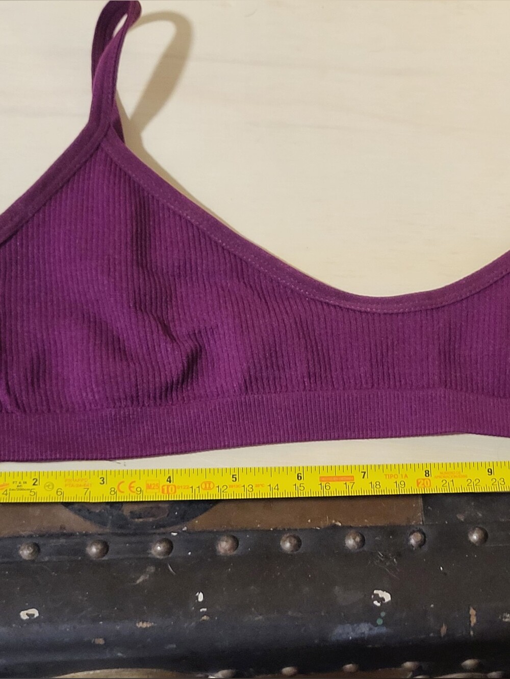 Plum Ribbed Wireless Bralette